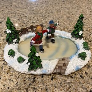 Christmas village skating rink